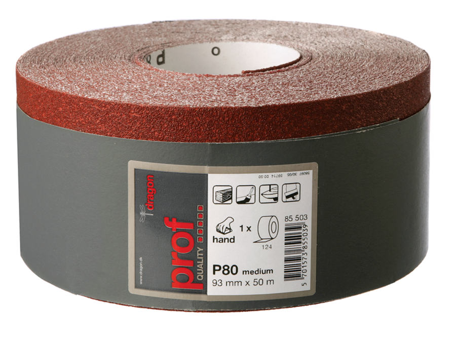 Prof. Hand slibepapir 93 mm x 50 m
